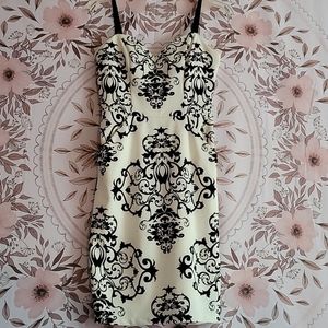 Black and White Bodycon Dress